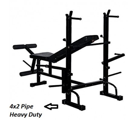 Body Maxx 8 in 1 Weight Bench 4x2 Pipe Heavy Duty 